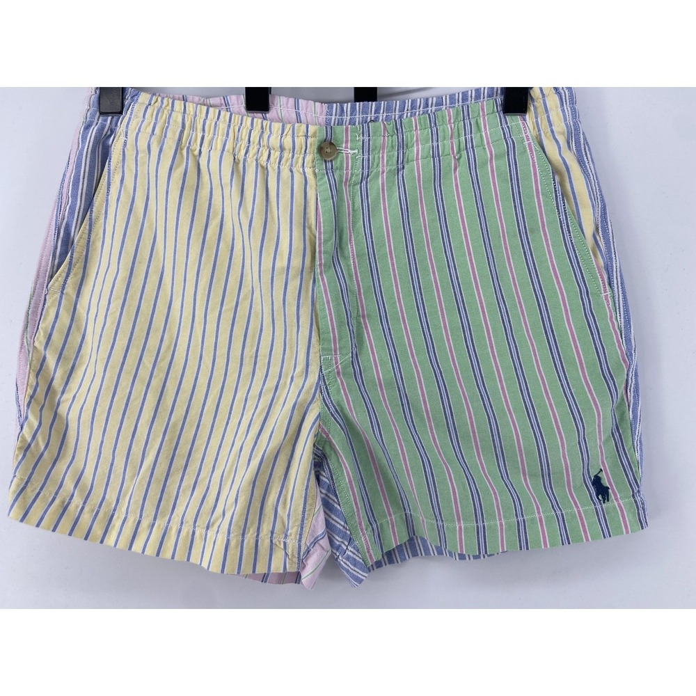 Polo Ralph Lauren Shorts Mens 34 Pastel Stripe Chino Beach Preppy Cotton Summer